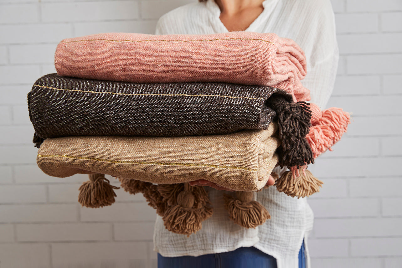 Moroccan Blankets - Tan