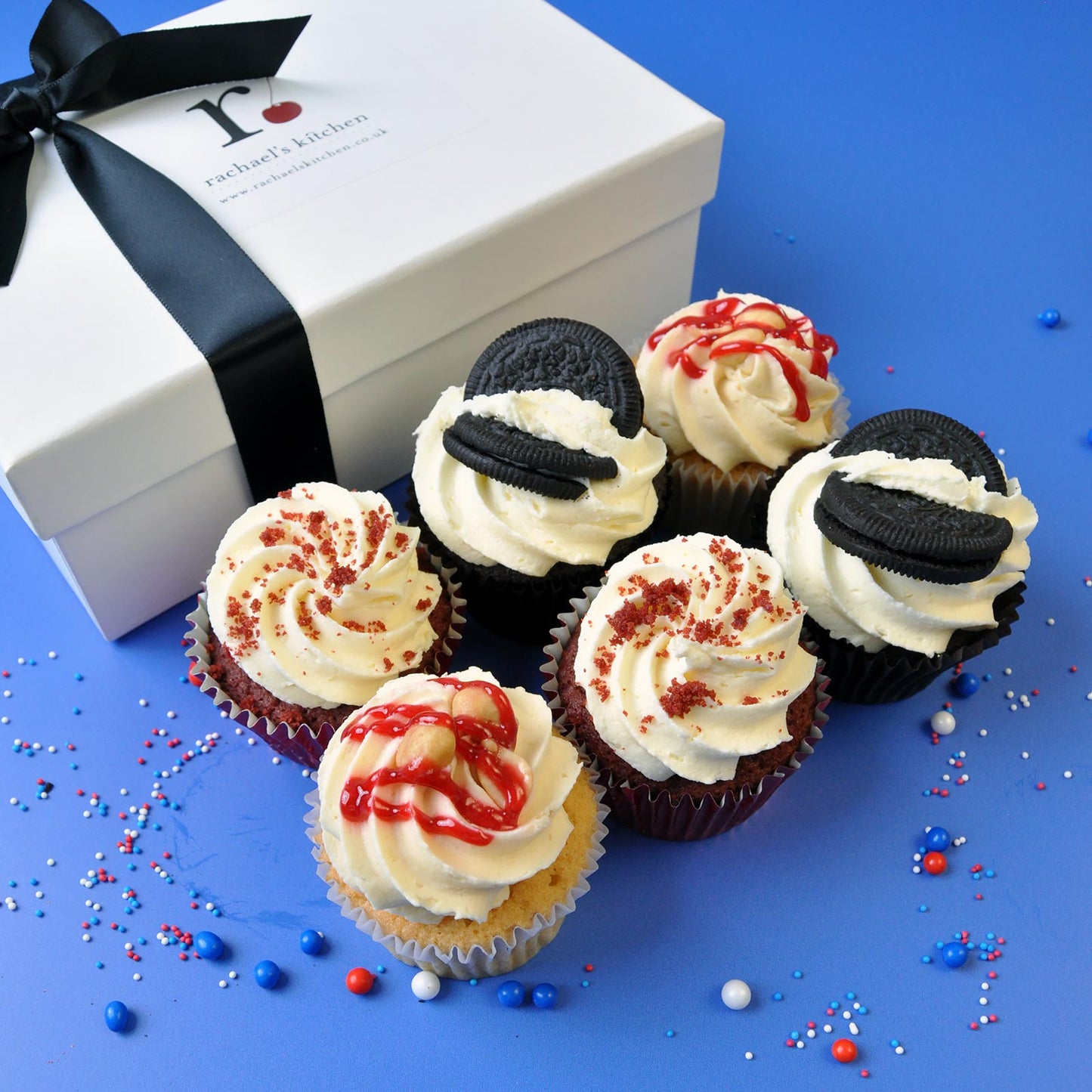 Cookies, Red Velvet & Peanut Butter Cupcake Selection 6