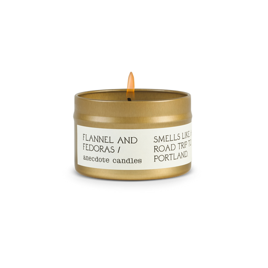 Flannel & Fedoras - Travel Tin Candle