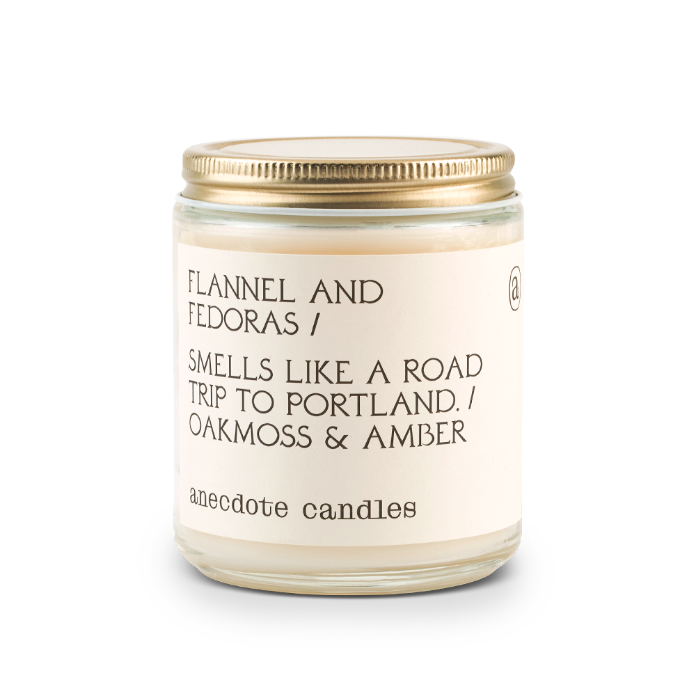 Flannel & Fedoras - Glass Jar Candle