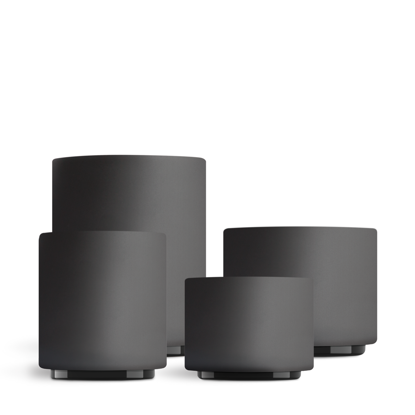 Set of 2 Monty Milk Art Cups Matte Black Latte 11 Oz