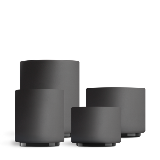 Set of 2 Monty Milk Art Cups Matte Black Latte 11 Oz