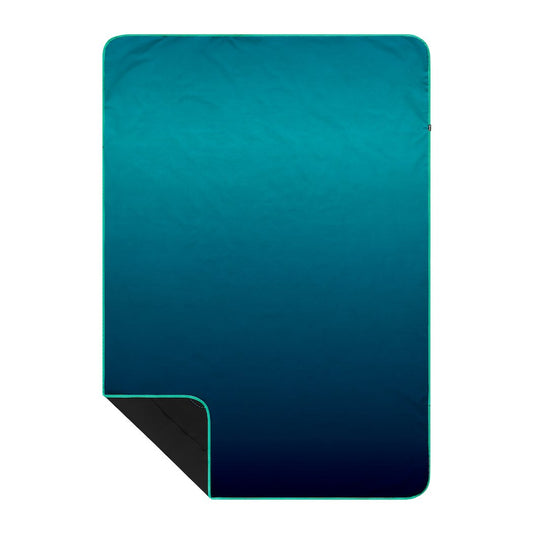 Sherpa Puffy Blanket - Ocean Fade