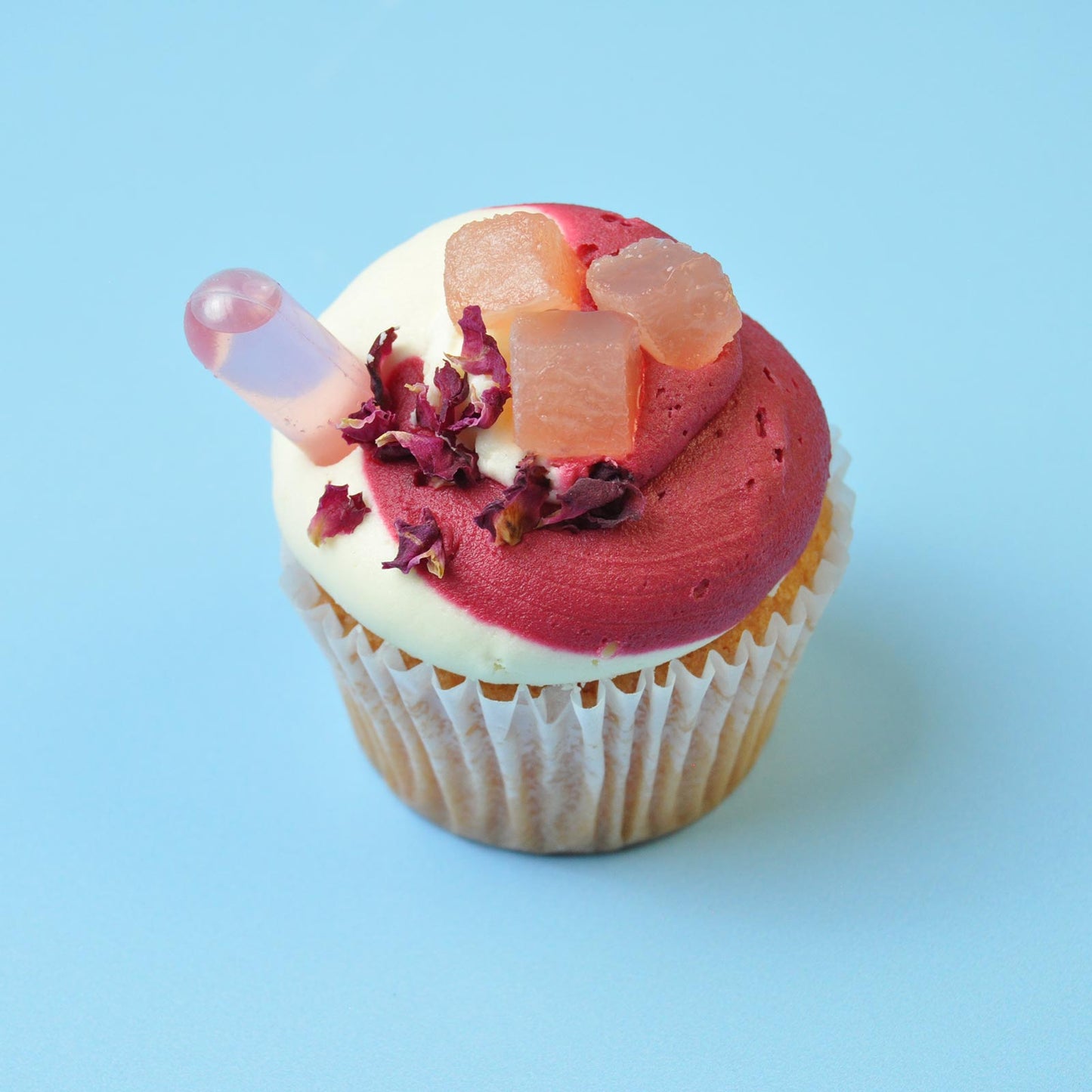 Raspberry Rose Gin Fizz Cocktail Cupcakes 12