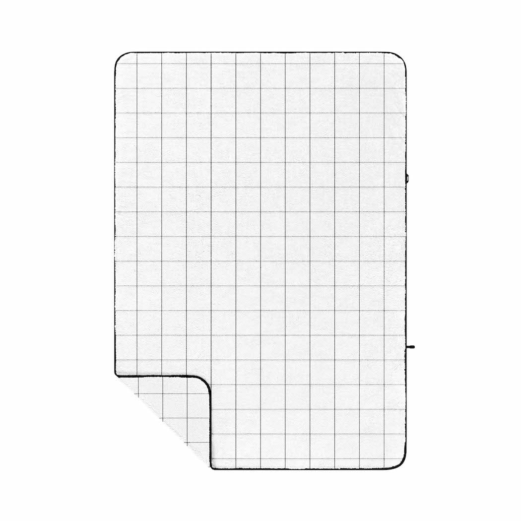Sherpa Fleece Blanket - Window Pane Slate