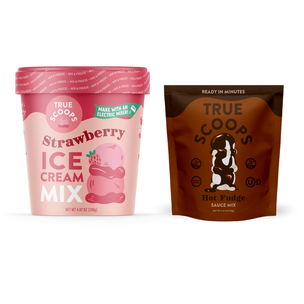Beginner's Bundle Ice Cream Kit Strawberry & Hot Fudge